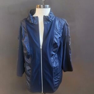 Chico's Navy Bomber Jacket